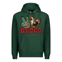 Sports Green Peace Love Rodeo Premium Hoodie - Jasminsmagicworld