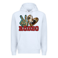 White Peace Love Rodeo Premium Hoodie - Jasminsmagicworld