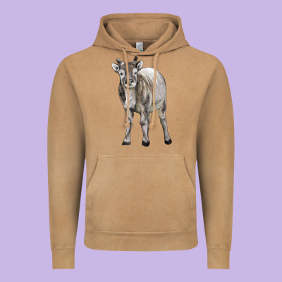 Reindeer Fawn Deer Vintage Hoodie Designed By Lillyallendesigns