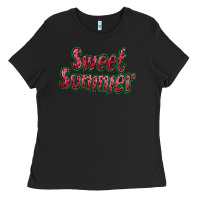 Black sweet summer watermelon Ladies Tee - BundleAndBundleShop