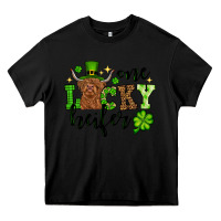Black St. Patrick's Day One lucky Heifer Heavy Core Tee - OliviaCreatesArt