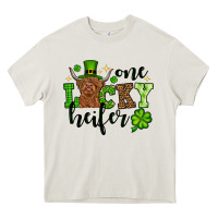 Cream St. Patrick's Day One lucky Heifer Heavy Core Tee - OliviaCreatesArt