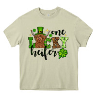 Mossy St. Patrick's Day One lucky Heifer Heavy Core Tee - OliviaCreatesArt