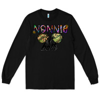Black nonnie of both Long Sleeve Tee - CowhideDigitalArt