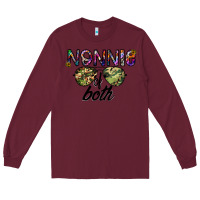 Burgundy nonnie of both Long Sleeve Tee - CowhideDigitalArt