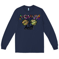 Navy nonnie of both Long Sleeve Tee - CowhideDigitalArt