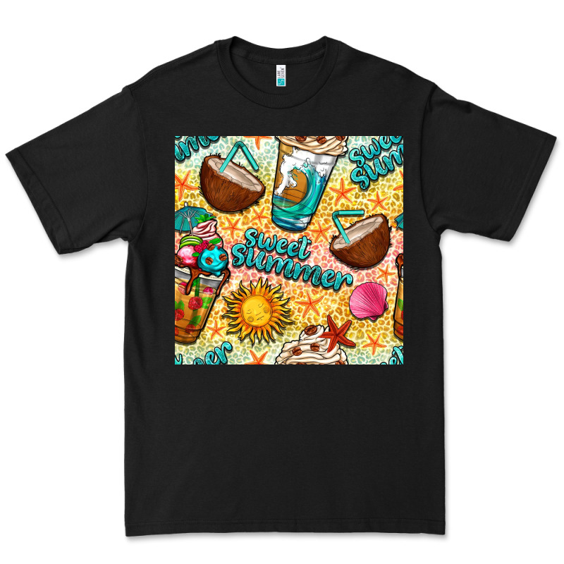 Sweet Summer Coffee Cups With Colorful Leopard And Sea Stars Seamless  Premium Tee by BundleAndBundleShop | Teevron