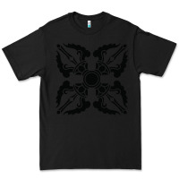 Black trippy psychedelic rave sacred geometry Premium Tee - DesigneFamous