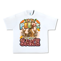 White Oh for peeps sake Easter Day Urban Heavy Tee - LillyAllenDesigns
