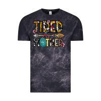 Cloud Black Tired As a Mother Vintage Tee - CowhideDigitalArt