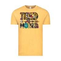 Vintage Mustard Tired As a Mother Vintage Tee - CowhideDigitalArt
