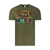 Vintage Olive Tired As a Mother Vintage Tee - CowhideDigitalArt