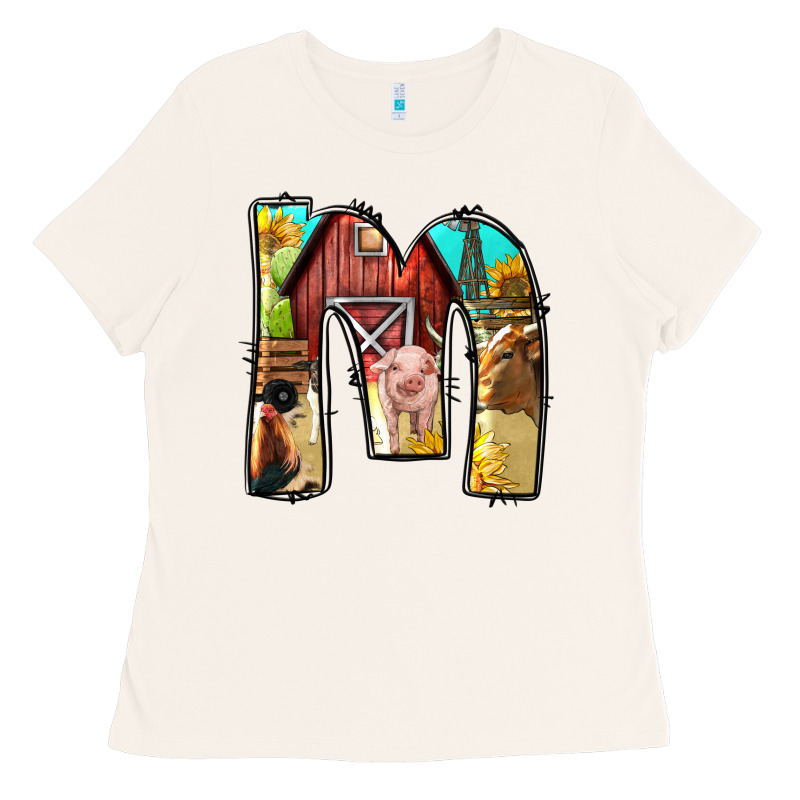 Farm Life Alphabet Lowercase Letters M Ladies Tee by BundleAndBundleShop | Teevron