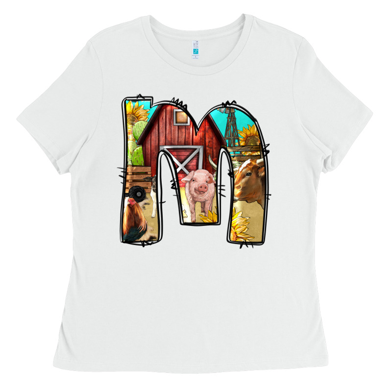 Farm Life Alphabet Lowercase Letters M Ladies Tee by BundleAndBundleShop | Teevron