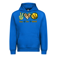 Cobalt Peace Love Softball Urban Hoodie - Jasminsmagicworld