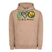 Peace Love Softball Urban Hoodie | Teevron