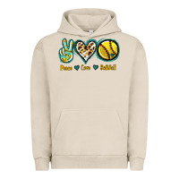 Pigment French Oak Peace Love Softball Urban Hoodie - Jasminsmagicworld