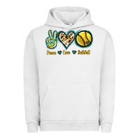 Pigment Lunar Rock Peace Love Softball Urban Hoodie - Jasminsmagicworld