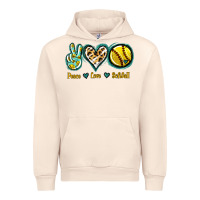 Sandshell Peace Love Softball Urban Hoodie - Jasminsmagicworld