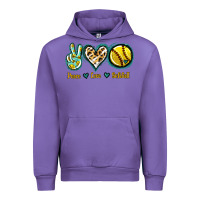 Tulip Peace Love Softball Urban Hoodie - Jasminsmagicworld