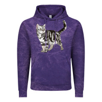 Cloud Purple American Shorthair Cat Vintage Hoodie - LillyAllenDesigns