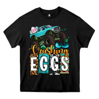 Black Easter Day Monster truck crushing eggs Heavy Core Tee - OliviaCreatesArt