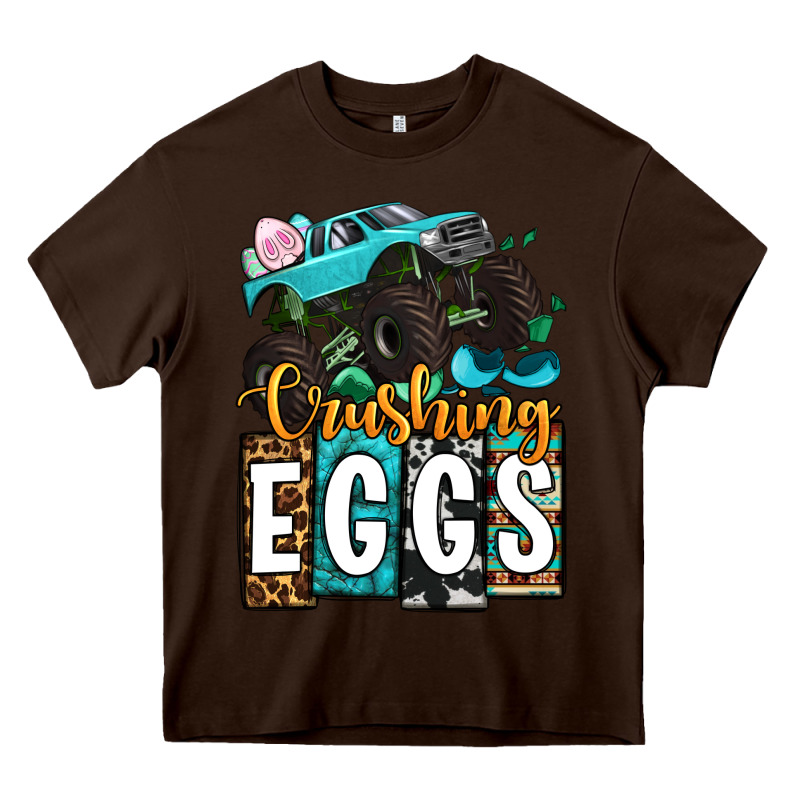 Easter Day Monster Truck Crushing Eggs Heavy Core Tee by OliviaCreatesArt | Teevron