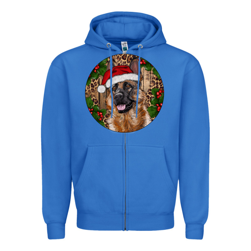 German Shepherd Christmas Zipper Hoodie by RanaPortraitStore | Teevron