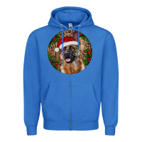 True Royal German Shepherd Christmas Zipper Hoodie - RanaPortraitStore