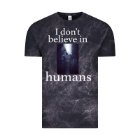 Cloud Black I don't believe i̇n humans Vintage Tee - Bettercallsaul