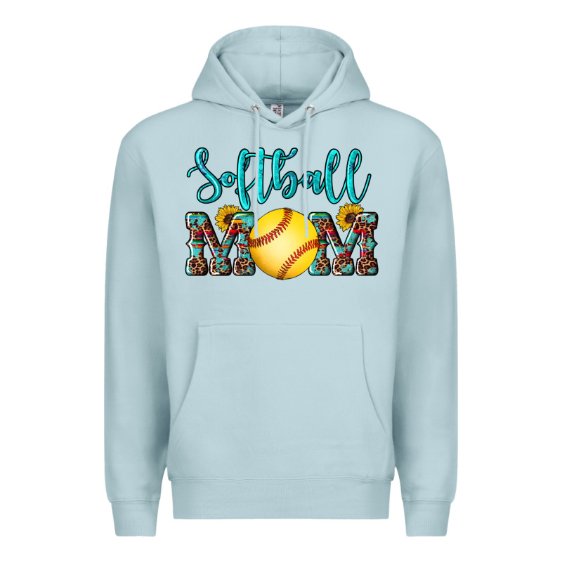 Western Leopard  Sunflowers Glitter Mom Softball Premium Hoodie by Artiststas | Teevron