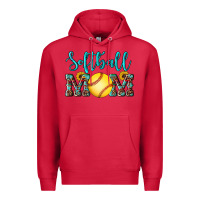Cardinal western leopard  sunflowers glitter mom softball Premium Hoodie - Artiststas