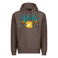 Coffee western leopard  sunflowers glitter mom softball Premium Hoodie - Artiststas