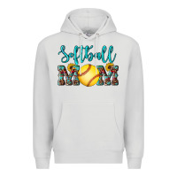 Dove Grey western leopard  sunflowers glitter mom softball Premium Hoodie - Artiststas