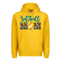 Lemon western leopard  sunflowers glitter mom softball Premium Hoodie - Artiststas