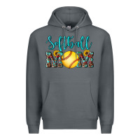 Rock western leopard  sunflowers glitter mom softball Premium Hoodie - Artiststas