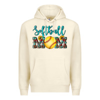 Sandshell western leopard  sunflowers glitter mom softball Premium Hoodie - Artiststas