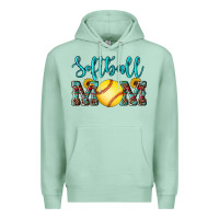 Seafoam western leopard  sunflowers glitter mom softball Premium Hoodie - Artiststas