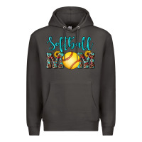 Smoke western leopard  sunflowers glitter mom softball Premium Hoodie - Artiststas