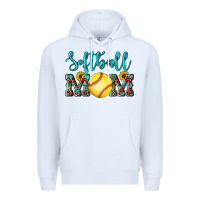 White western leopard  sunflowers glitter mom softball Premium Hoodie - Artiststas