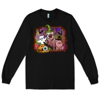 Black halloween pigs Long Sleeve Tee - SublimationCraftShop