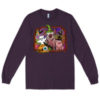 Plum halloween pigs Long Sleeve Tee - SublimationCraftShop