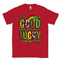 Red St. Patrick's It's a good day to have a lucky day Classic Tee - OliviaCreatesArt
