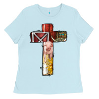 Baby Blue farm life alphabet lowercase letters t Ladies Tee - BundleAndBundleShop