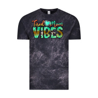 Cloud Black Tired Mom Vibes Vintage Tee - CowhideDigitalArt