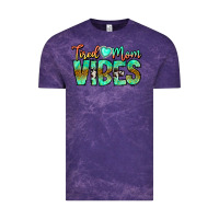 Cloud Purple Tired Mom Vibes Vintage Tee - CowhideDigitalArt