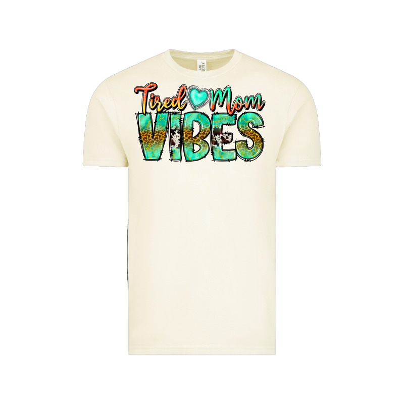 Tired Mom Vibes Vintage Tee by CowhideDigitalArt | Teevron