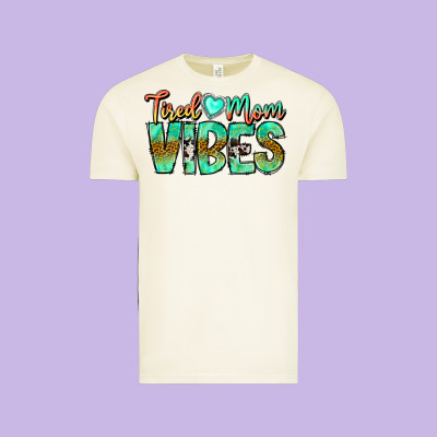 Tired Mom Vibes Vintage Tee Designed By Cowhidedigitalart