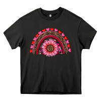 Asphalt valentine's day sunflower rainbow Heavy Core Tee - RanaPortraitStore