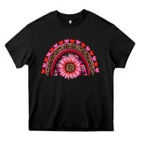 Black valentine's day sunflower rainbow Heavy Core Tee - RanaPortraitStore